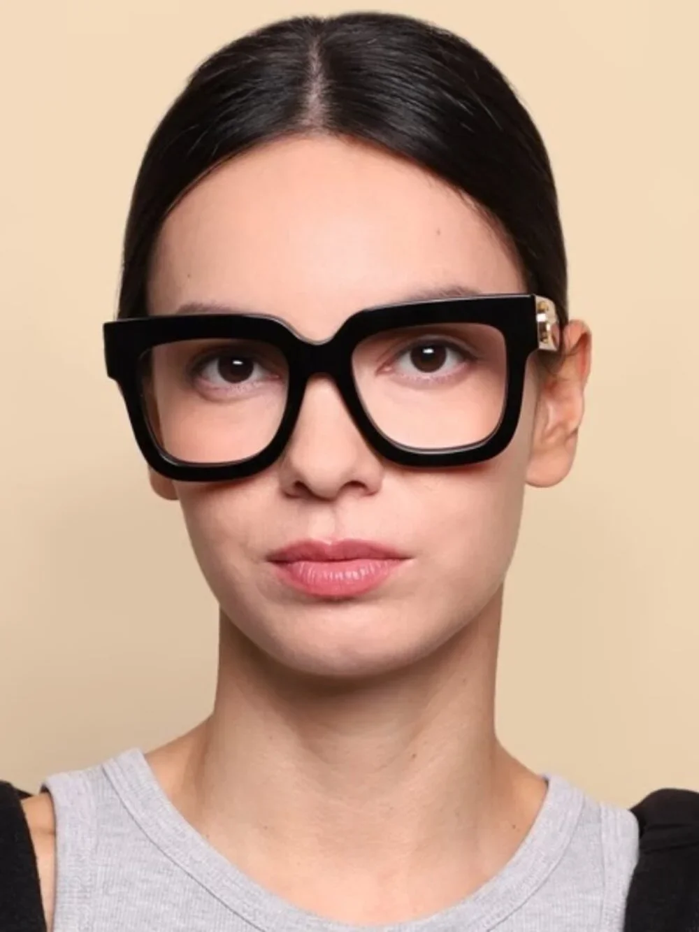 Gucci Women Eyeglasses Black Pink Demo Square GG1549O 003 NEW AUTHENTIC